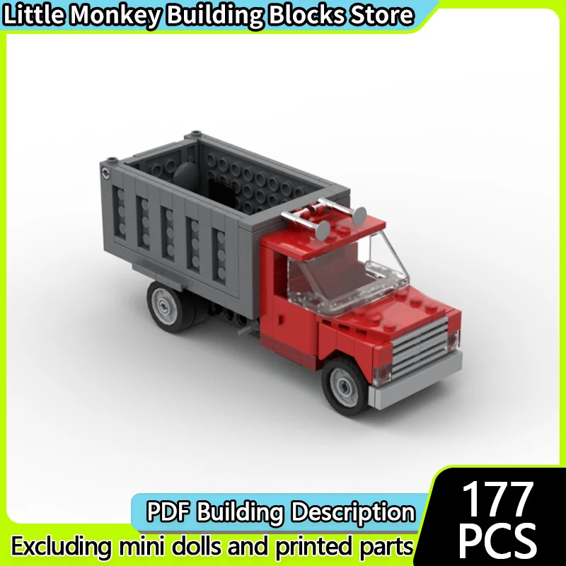 

Модель городской автомобиль MOC, строительные кирпичи, легкий самосвал, транспортный грузовик, модульная технология, детские праздничные подарки, сборные игрушки, костюм