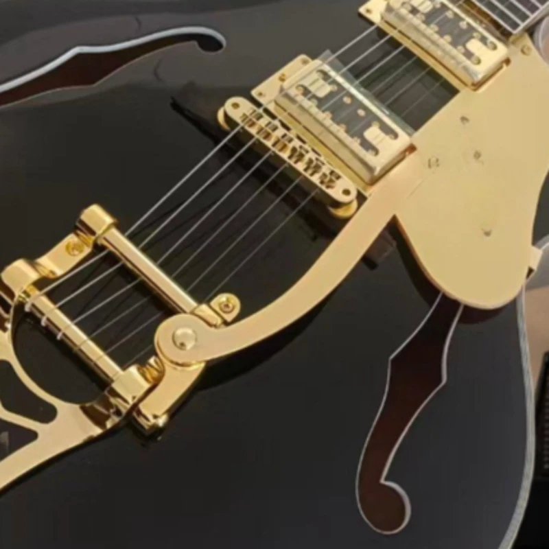 G6120 Electric Guitar Hollow F-hole Hollowed Out Gold-plated Vibrato System Peach Blossom Heart Piano Body Free Shipping
