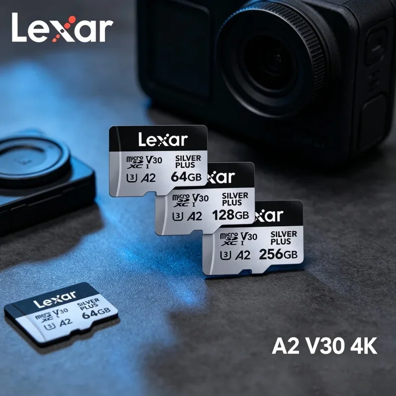 lexar-professional-silver-plus-uhs-i-microsdxc-card-64gb-128gb-256gb-u3-a2-v30-4k-high-speed-tf-memory-card-for-drone-tablet