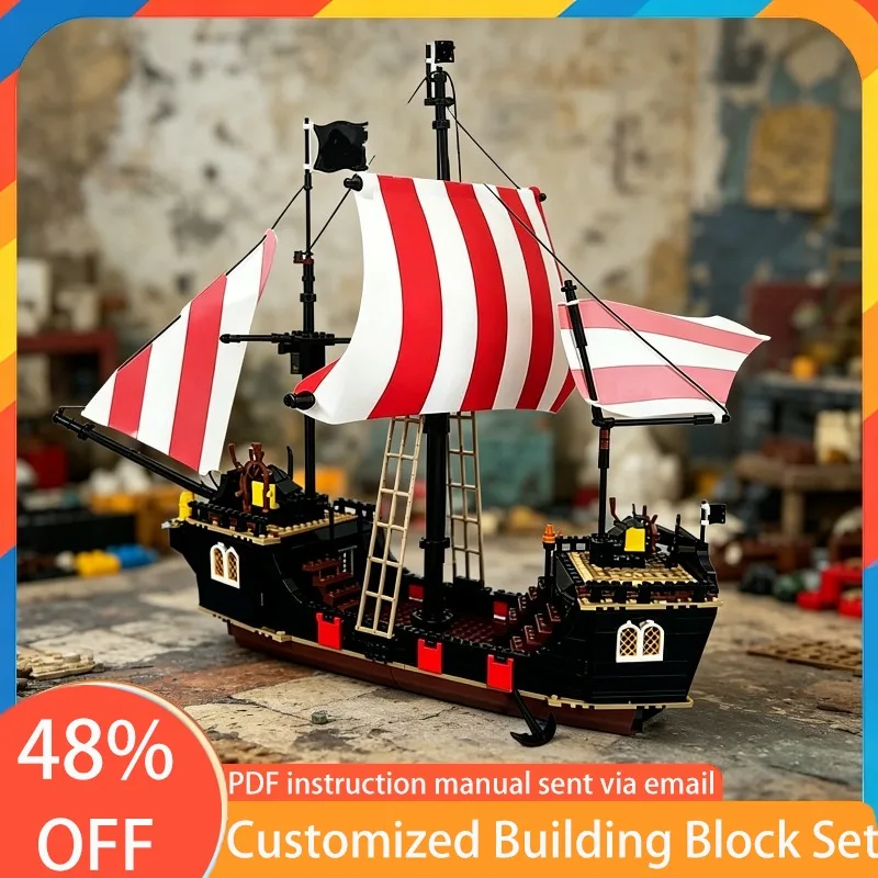 692 Piezas City Engineering 21322 - La Perla Barracuda MOC, Bloques de Construcción Modulares Personalizables, Diseño de Ladrillos, Juguetes DIY, Regalo de Navidad
