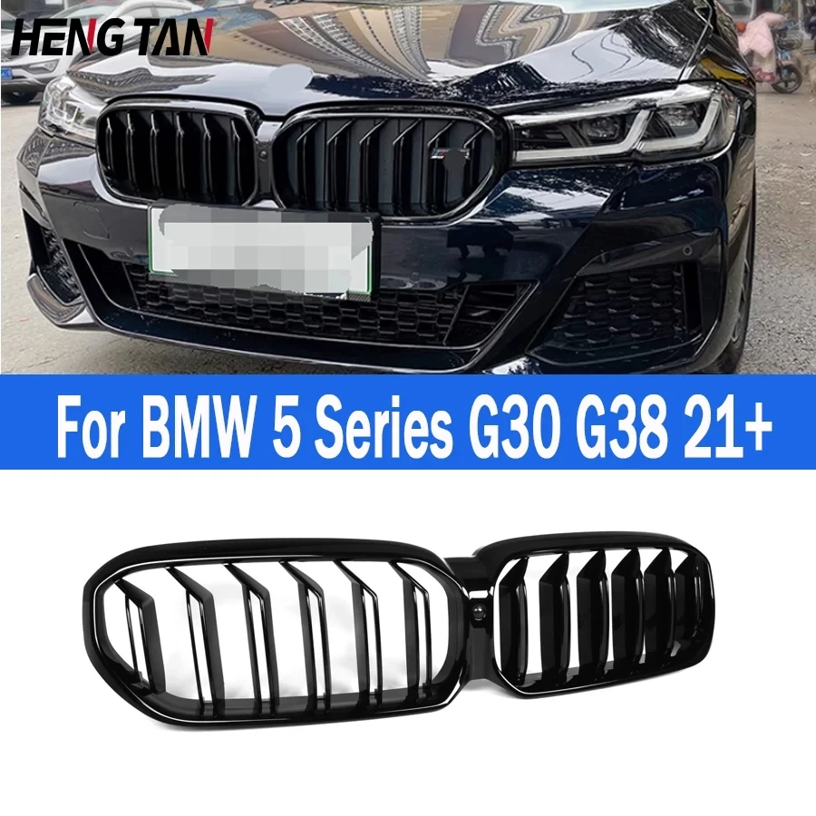 

Car Styling ABS Front Bumper Grill For BMW 5 Series G30 G38 525 540i 530i 2021+ Middle Grille Frame Grill Mesh Cover Body Kit