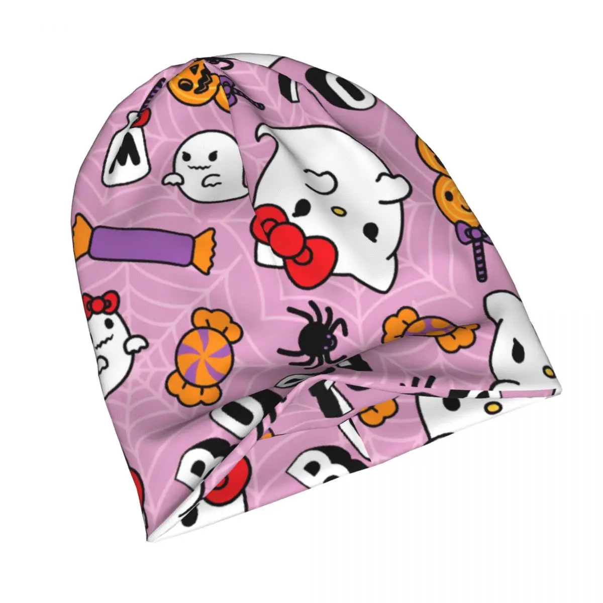 Hello Kitty Halloween Bonnet Hats Skullies Beanies Men Women Unisex Fashion Thermal Elastic Beanie Hats Winter Hippie Caps