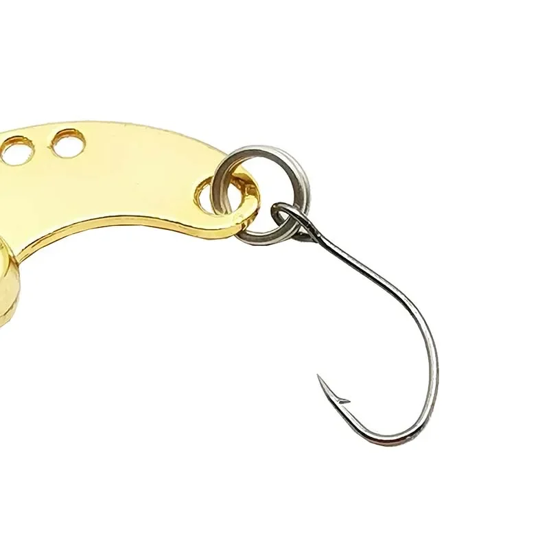 OUTKIT 1pcs New Metal Mini VIB Fishing Lure 1.5g 2cm Fishing Tackle Pin Spoon Crankbait Vibration Spinner Sinking Bait Tackle image 5
