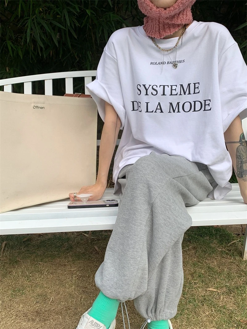 

Футболка Barthes Fashion Theory, футболка Systeme De La Mode, топ с цитатой французской философии, повседневная унисекс-рубашка