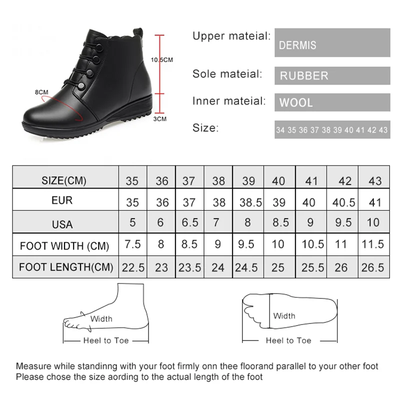 AIYUQI Women Winter Boots Anti Slip 2025 New Mom Snow Boots Warm Wool Large Size 41 42 43 Women Ankle Boots