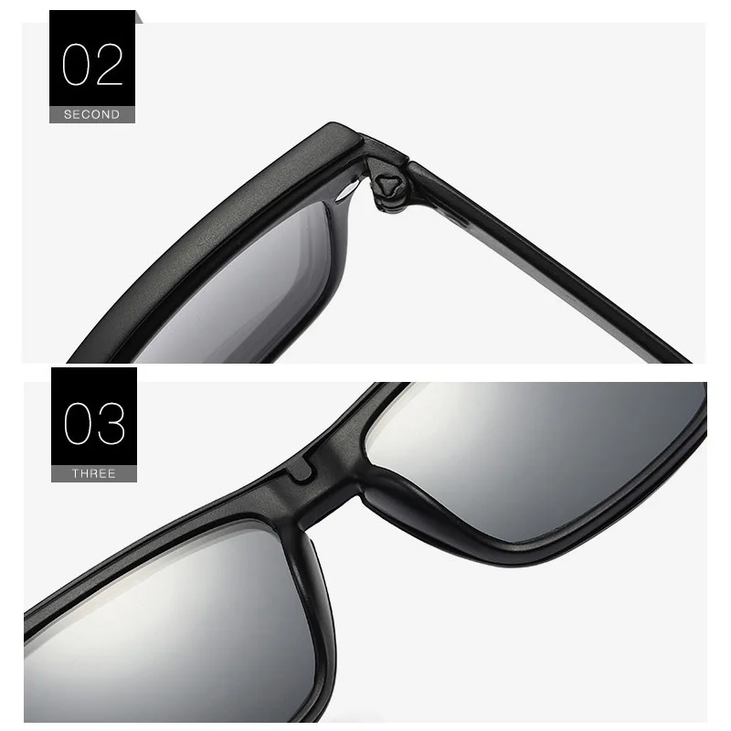 2202A 2 In 1 Polarized Night Vision Optical Magnetic Clip on Sunglasses Frames Clip on Sun Glasses Frame Prescription Eyeglasses