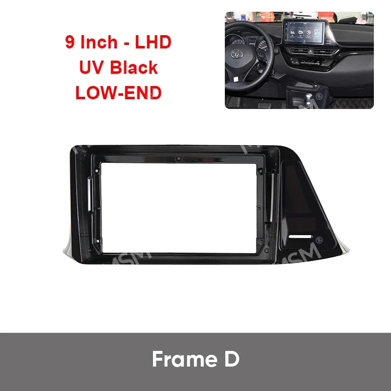 MAMSM For TOYOTA IZOA/ C-HR 2018 9 Inch Car Radio Fascia Panel Dash Frame  Dashboard Installation Trim Kit Cable Harness Canbus