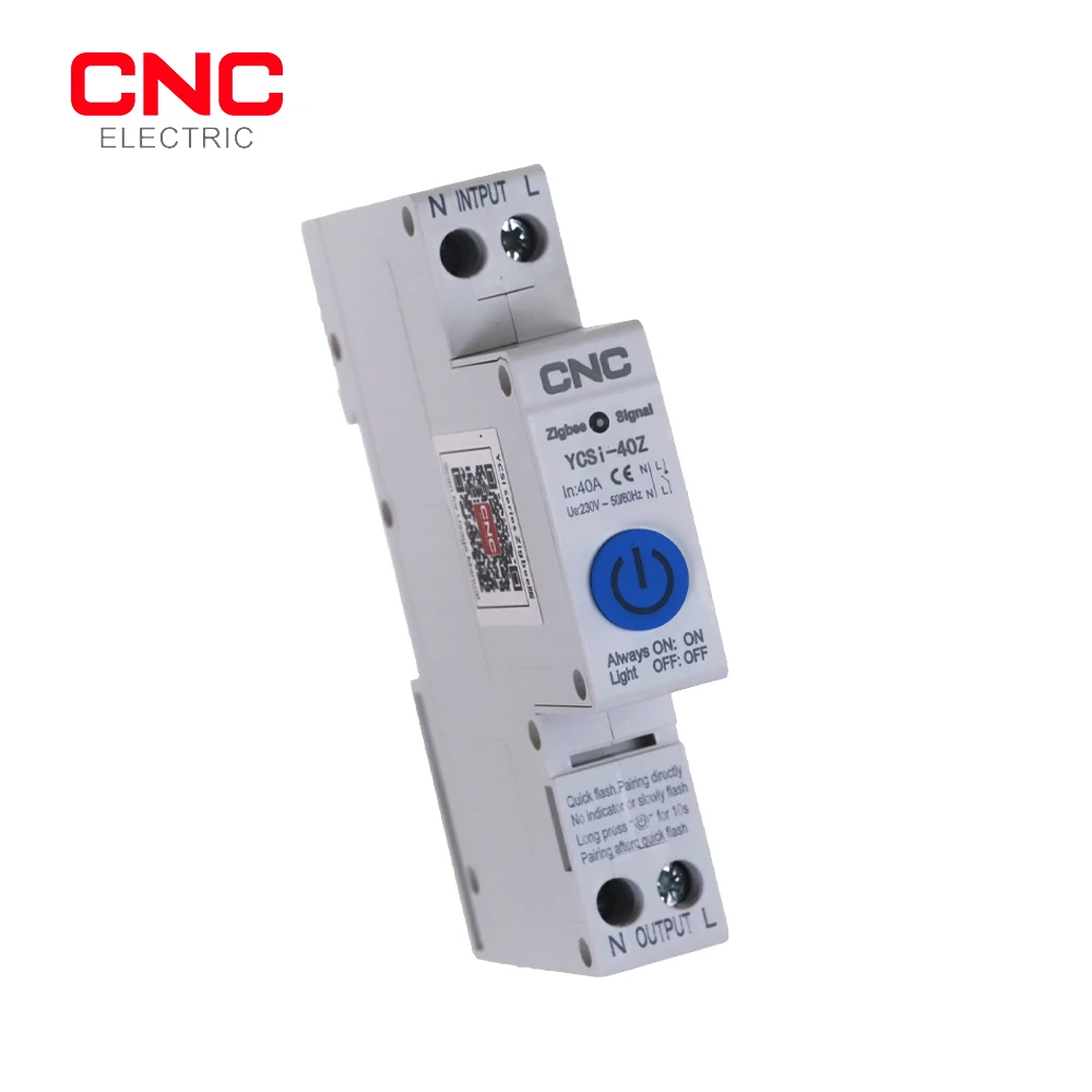 CNC Zigbee 40A/63A WIFI Smart Switch Energy Meter Kwh Metering Monitoring Timer Relay MCB TUYA Smartlife Voltage Current Protect