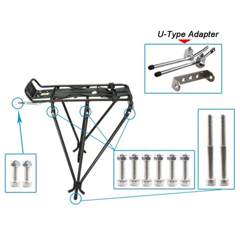 

ABST Bicycle Racks Aluminum Alloy Bike Carrier Rear Luggage Rack Shelf Bracket Cycling Rack Carrier Panniers Bicycle Parts