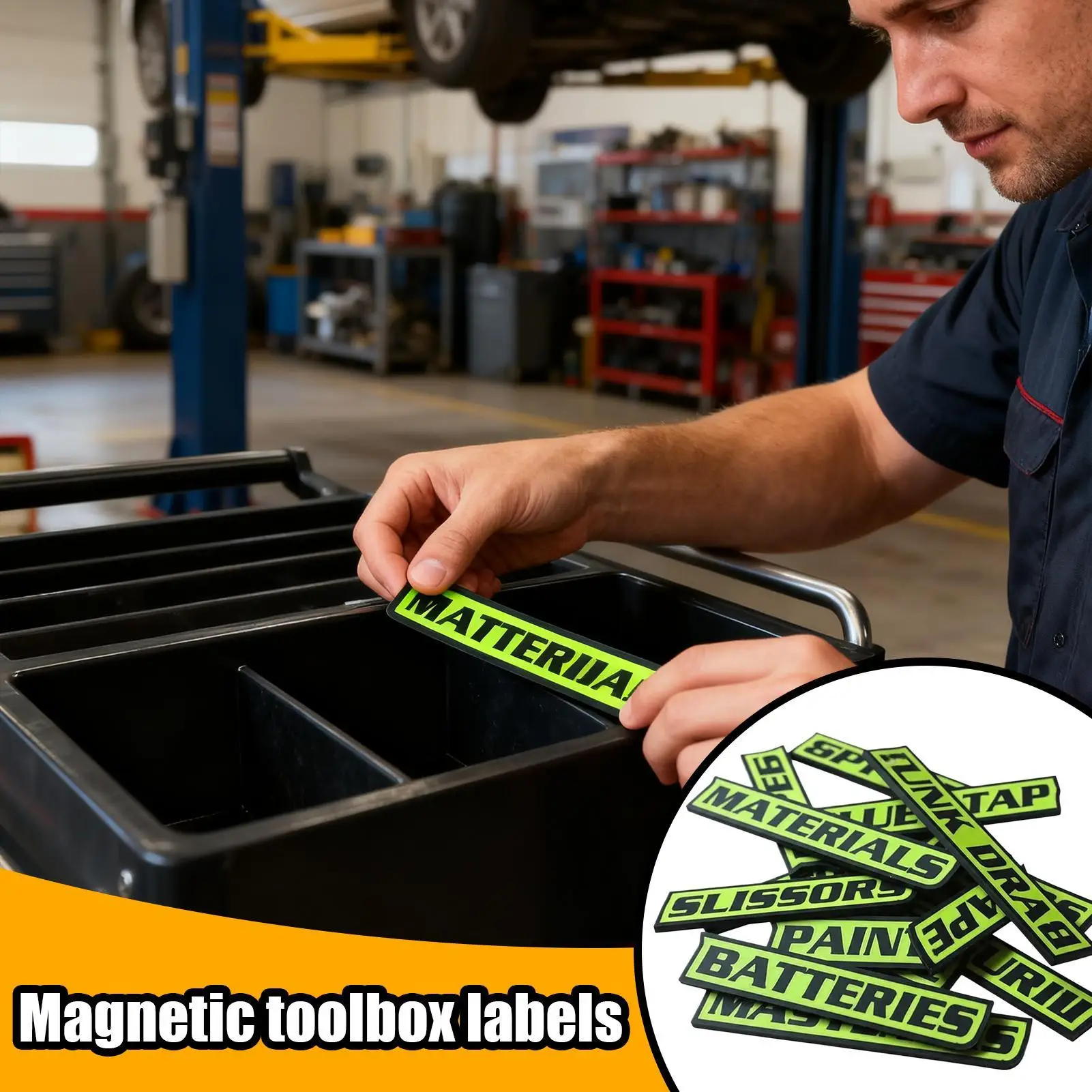 

Магнитные этикетки для ящиков для инструментов, 12 шт., съемные органайзеры, наклейки, ящик для инструментов, этикетки, наклейки для стальных тележек, ящиков, шкафов