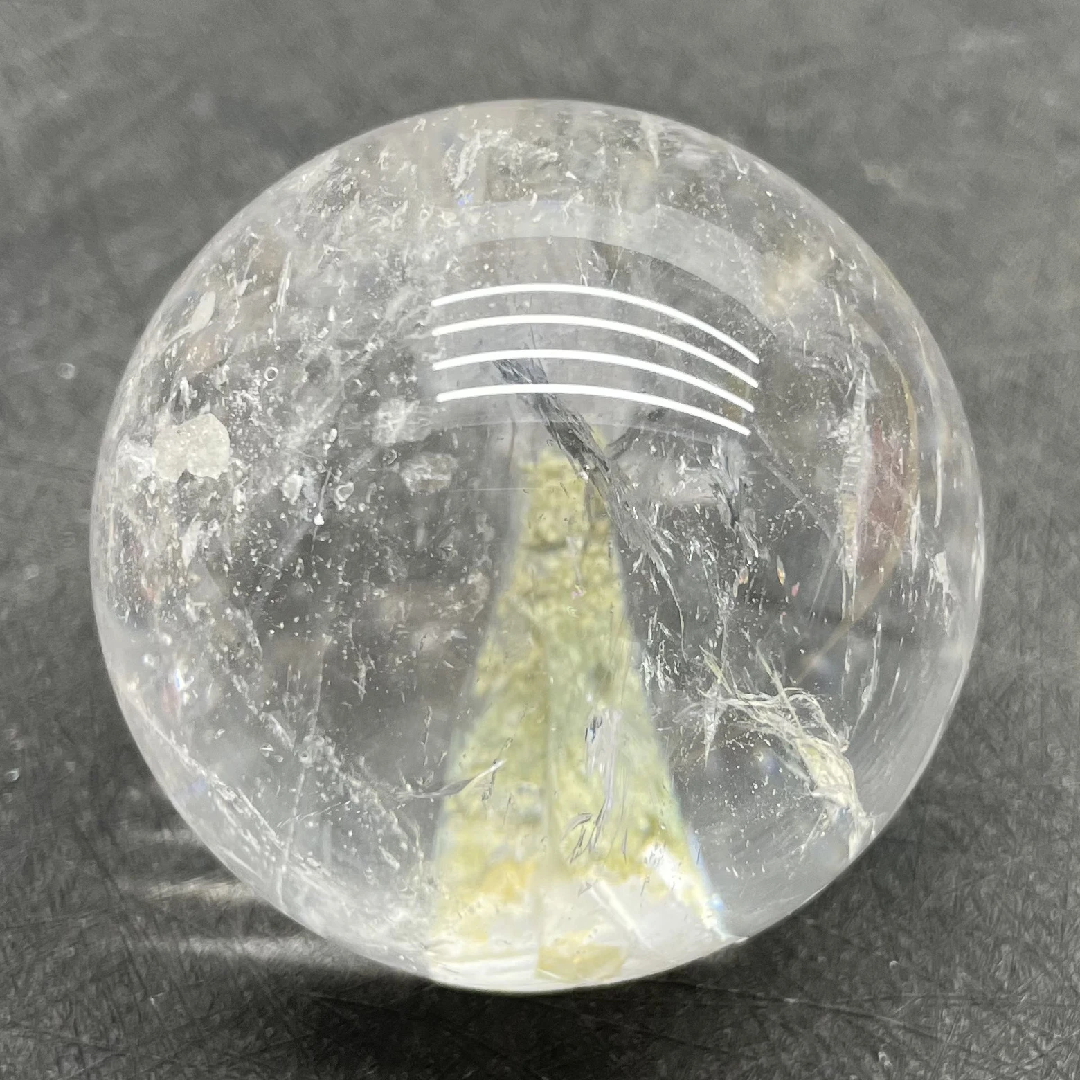 

177g Natural Crystal Ball Green Phantom Sphere Rock Decoration Rough Polished Quartz Stone Healing W20