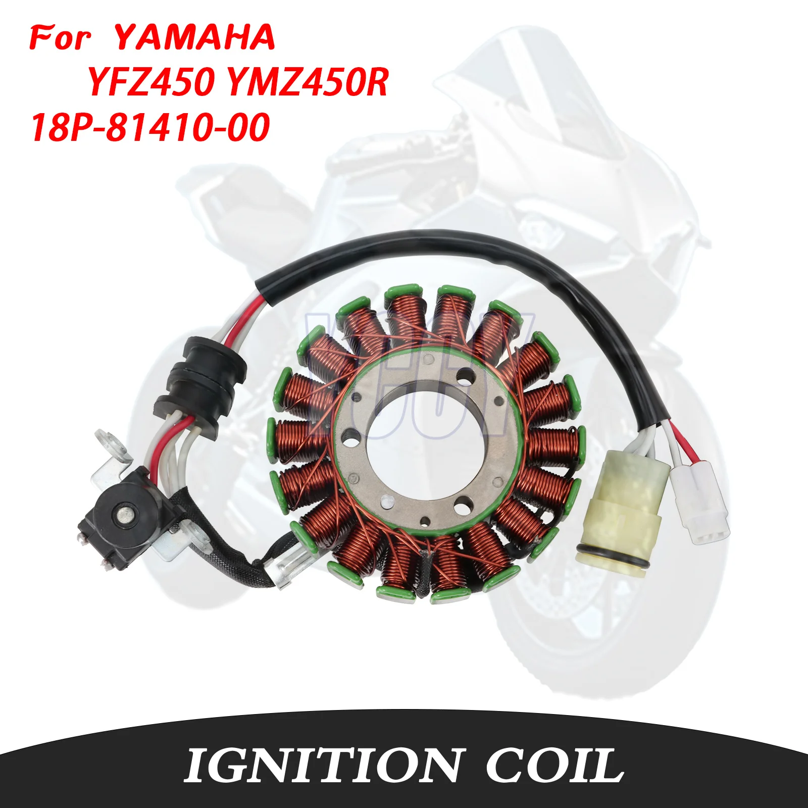 Bobine de stator d'allumage de moto impeccable 18P-81410-00 pour YAMAHA YFZ450 2010-2011 YMZ450R 2009-2018 YFZ 450 R X 18P8141000