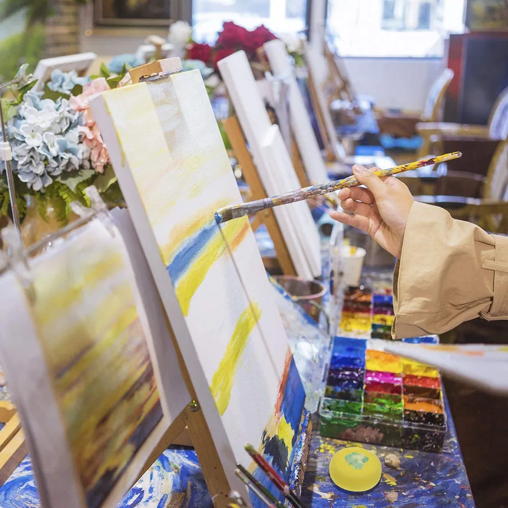 25 قطعة من أدوات الرسم الإسفنجية للفنانين المستديرة لرسم المشاريع الحرفية ذاتية الصنع تحفيز الإدراك بالألوان الإبداعية لوحة فنية