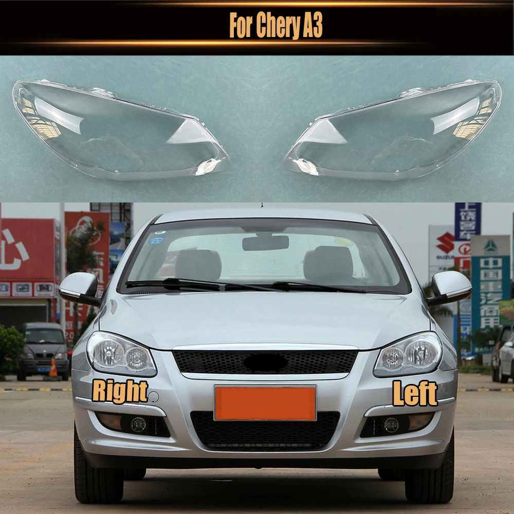 

For Chery A3 Front Headlamp Lamp Cover Transparent Headlight Shell Lens Plexiglass Replace The Original Lampshade