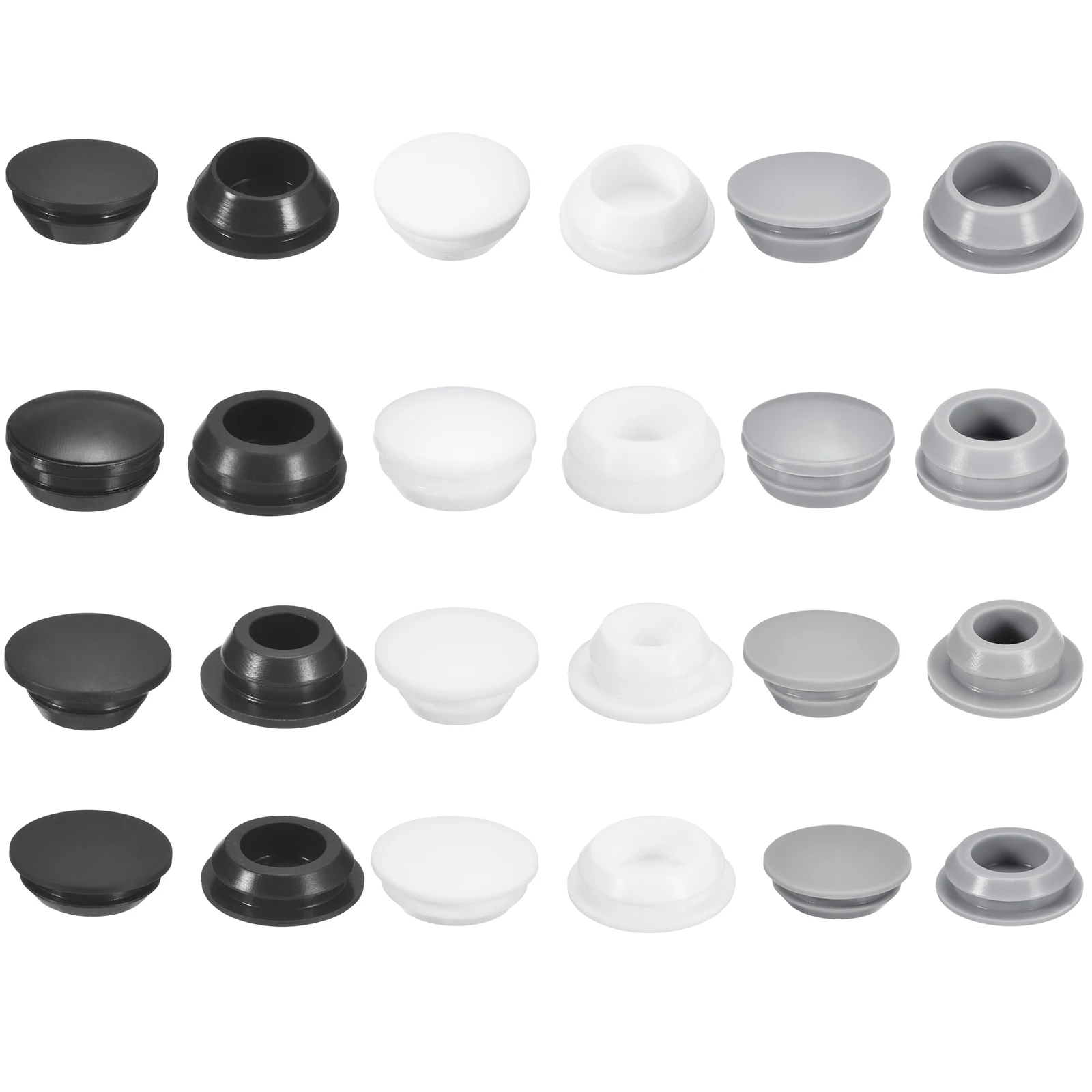 

15/25pcs 10-19mm Silicone Plugs Furniture Hole Covers Snap in Locking Hole Plugs Hole Stoppers for Metal Tube Furniture End Caps