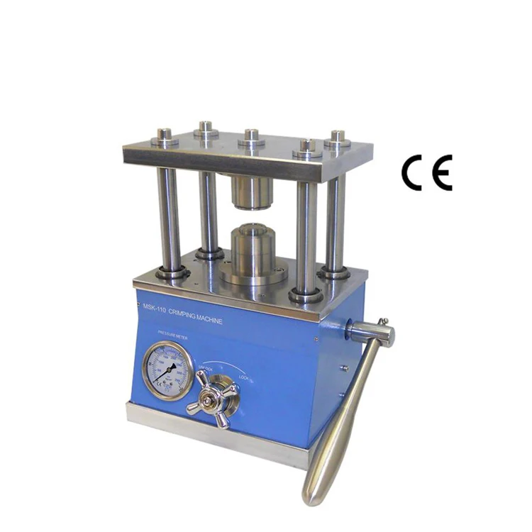 آلة تجعيد الختم الهيدروليكي لخلية العملات المعدنية اليدوية لبطارية المختبر من AOTELEC لخلية الزر