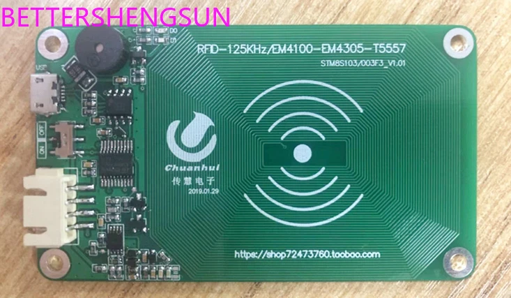 

125K RFID STM8 Read/write T5557 5567 Development board Learning board