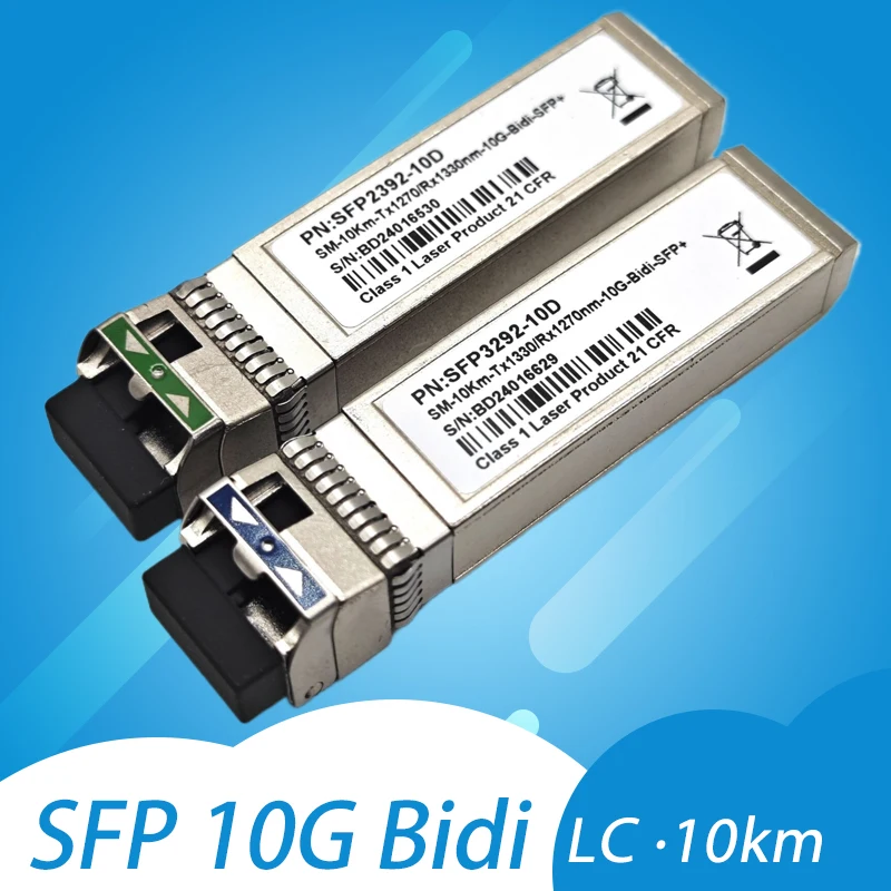 

10G BIDI SM LC WDM SFP+ Module 1270/1330nm Single Mode 10-80KM Fiber Optic module Compatible with Cisco Switch