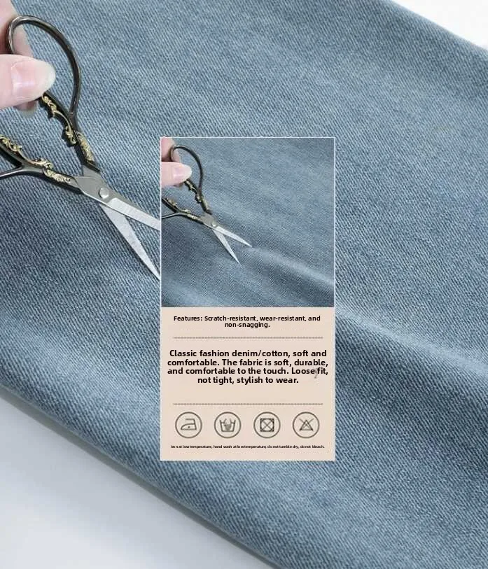 High Waist Wide Leg Jeans Women's Spring Autumn New Style Student Loose Slimming Drapey Retro Narrow Straight Tube Pants