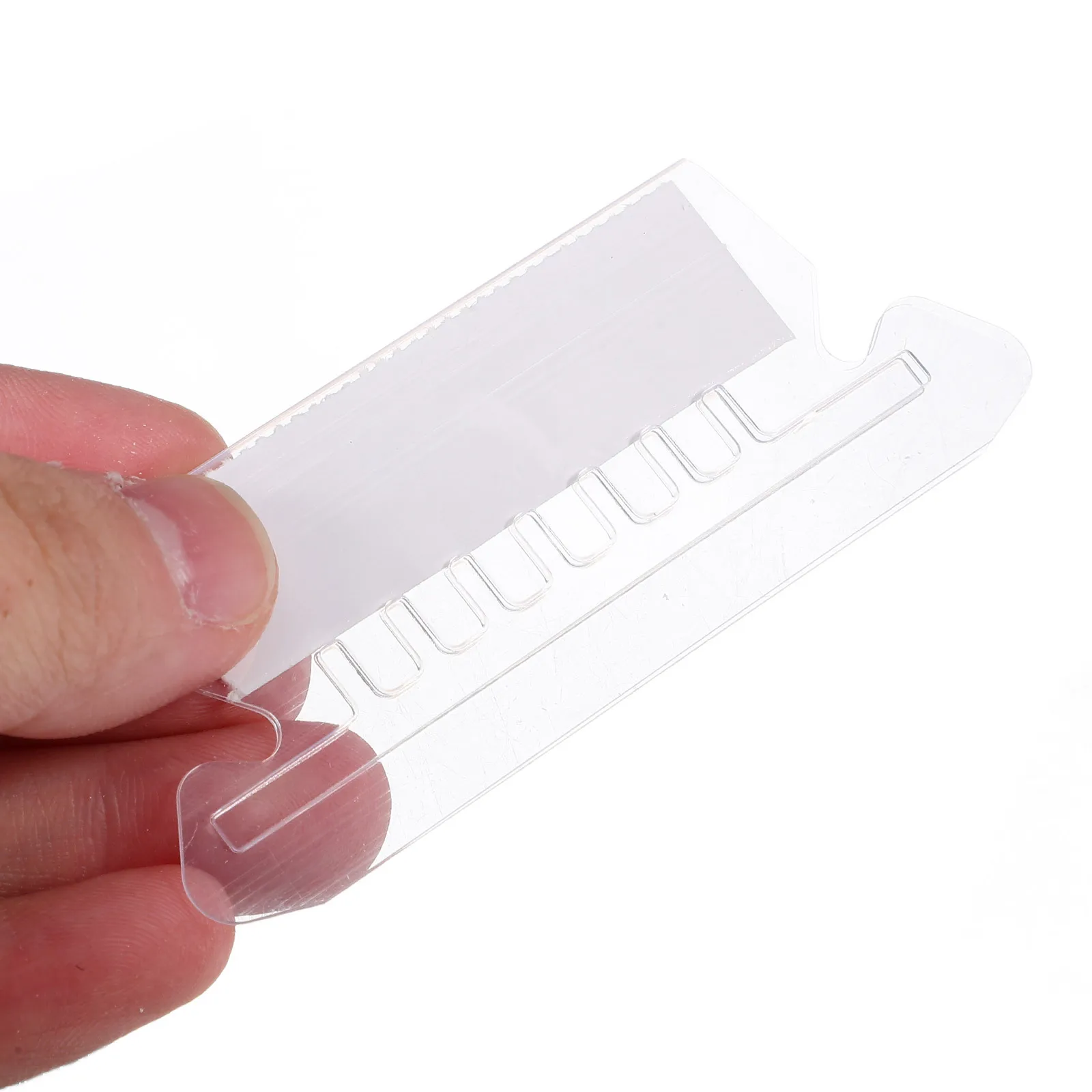 50Pcs Clear File Folder Tabs Plastic Insertable Index Cards for Easy Document Categorization Home Office