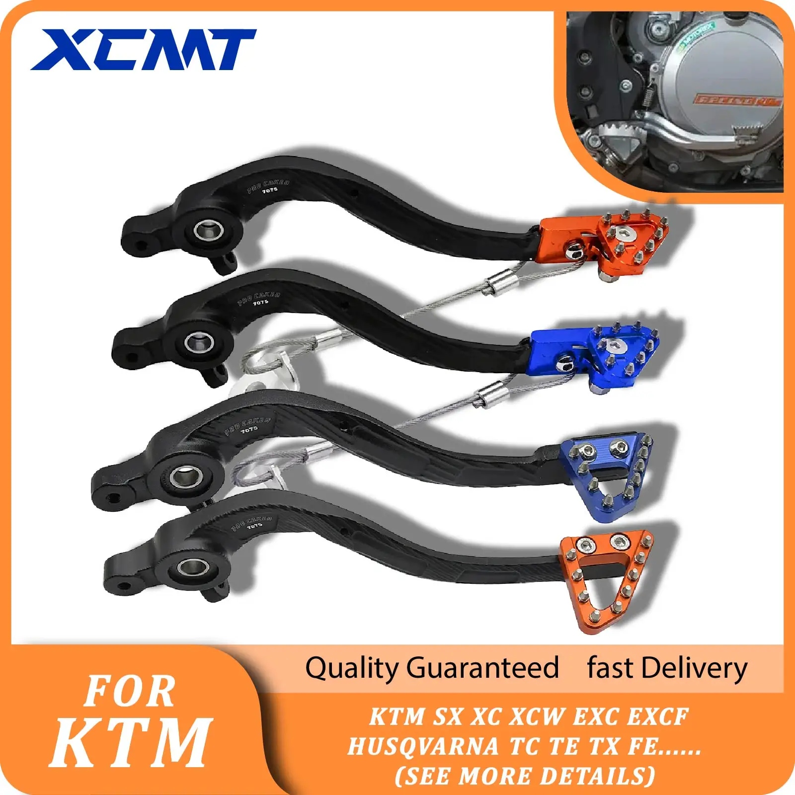 

Motorcycle CNC Rear Foot Brake Lever Pedal For KTM SX XC XCW EXC EXCF For Husqvarna TC TE TX FE 125-500cc 2017 2018 2019-2022