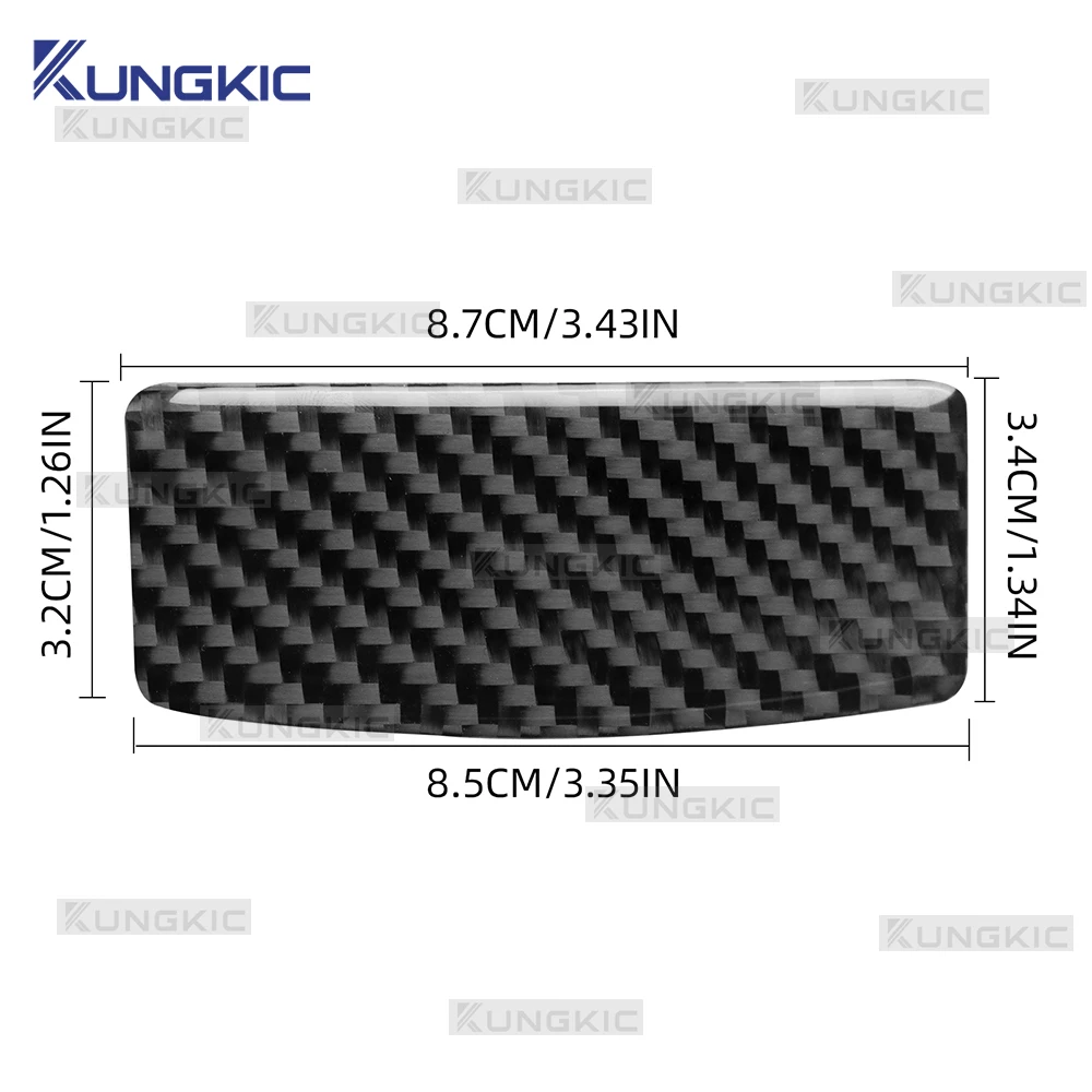 For Subaru Forester SK 2019 2020 2021 2022 2023 2024 Real Soft Carbon Fiber Car Passenger Co-Pilot Box Switch Trim Sticker view 2