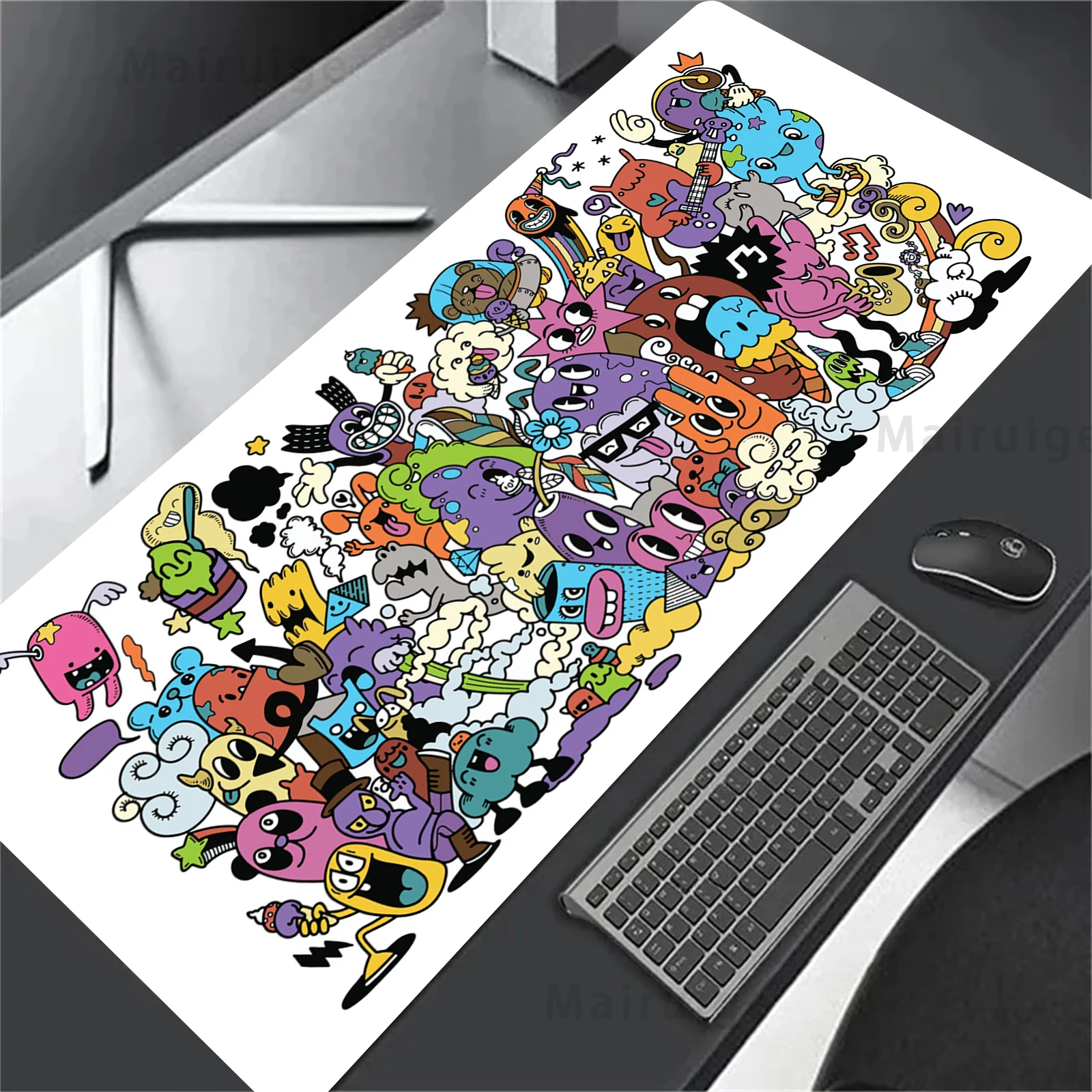 Graffiti Mausepad Tappeto da ufficio Tappetino da scrivania Tappetino per mouse grande Accessori per la configurazione del PC Tappetini per mouse per computer da gioco fai da te Tappetino per mouse Tappetino per mouse