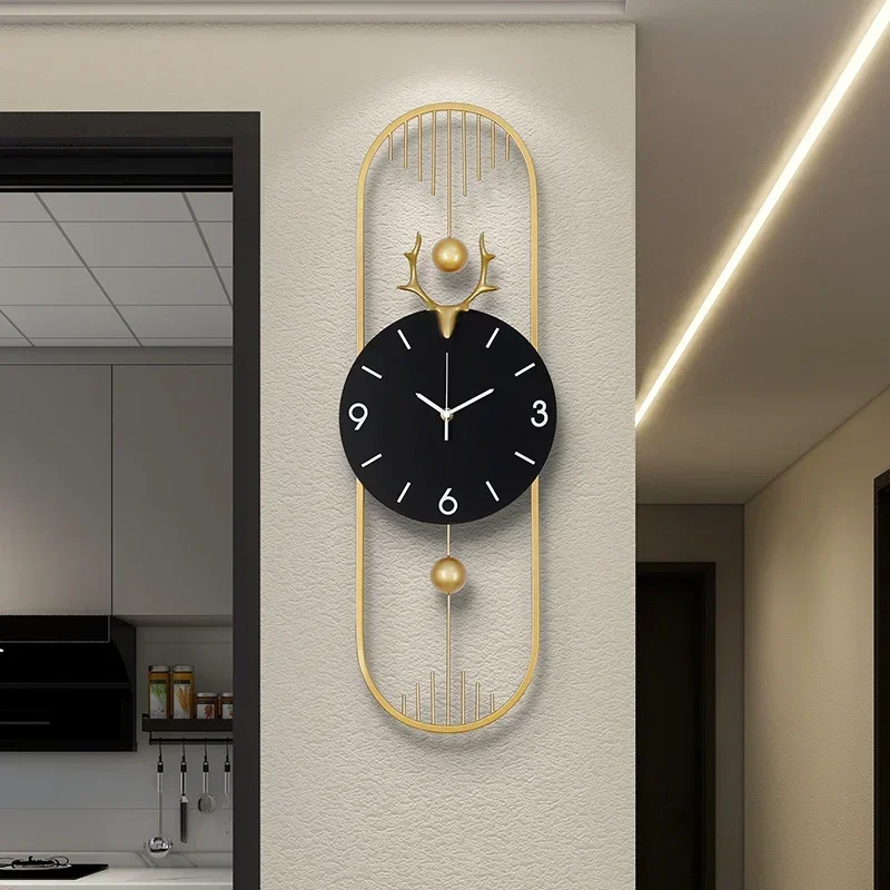 *Nordic Design Wall Clock Office Cable Aesthetic Items Art Wall Clock Bedroom Modern Pendule Horloge Murale Room Decoration