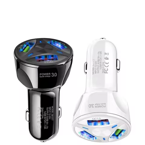 2024 Qc3.0 Car Mobile Phone Charger Three USB for Chevrolet Cruze Captiva Matiz TRAX Aveo Sonic Lova Sail EQUINOX Impala Suburba