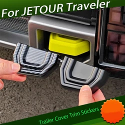 Auto Trailer Cover Trim Stickers Geschikt voor Chery JETOUR Traveler T2 Trailer Hook Cover Black Warrior Gemodificeerde Exterieurbekleding