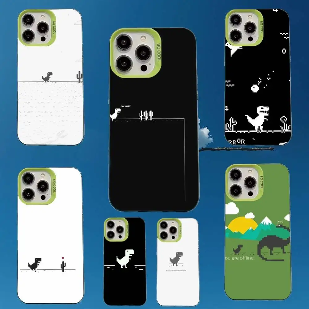 

Funny T-Rex Dinosaur Phone Case For iPhone 16,15,14,13,12,11,Pro,Max,Plus,Mini,XS,SE Anti Fall Green Matte Hard Bumper