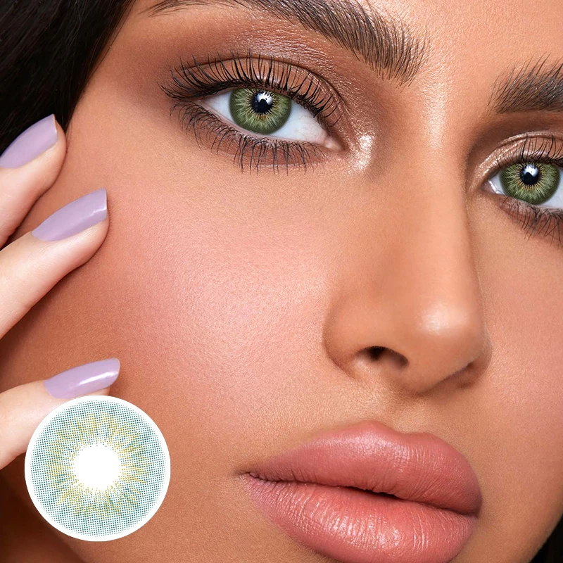 Bio-essense Kontaktlinsen für Augen, natürliche Schönheit, Schüler, Augenlinsen, koreanische braune Kontakte, 2 Stück, 1 Jahr, modisch, grün, Pupillentes – Detail 18