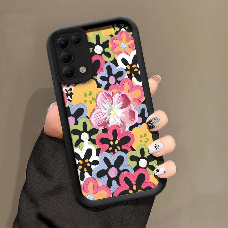 Redmi A5 موضة زهرة اللوحة جراب هاتف ل Xiaomi Redmi A3 برو A2 زائد A1 + A5 4G A 5 عدسة الكاميرا حماية غطاء ناعم