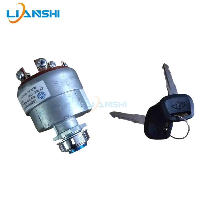 The JK406C preheating start switch is suitable for forklift key switches and Hangcha original factory Earth brand ignition start