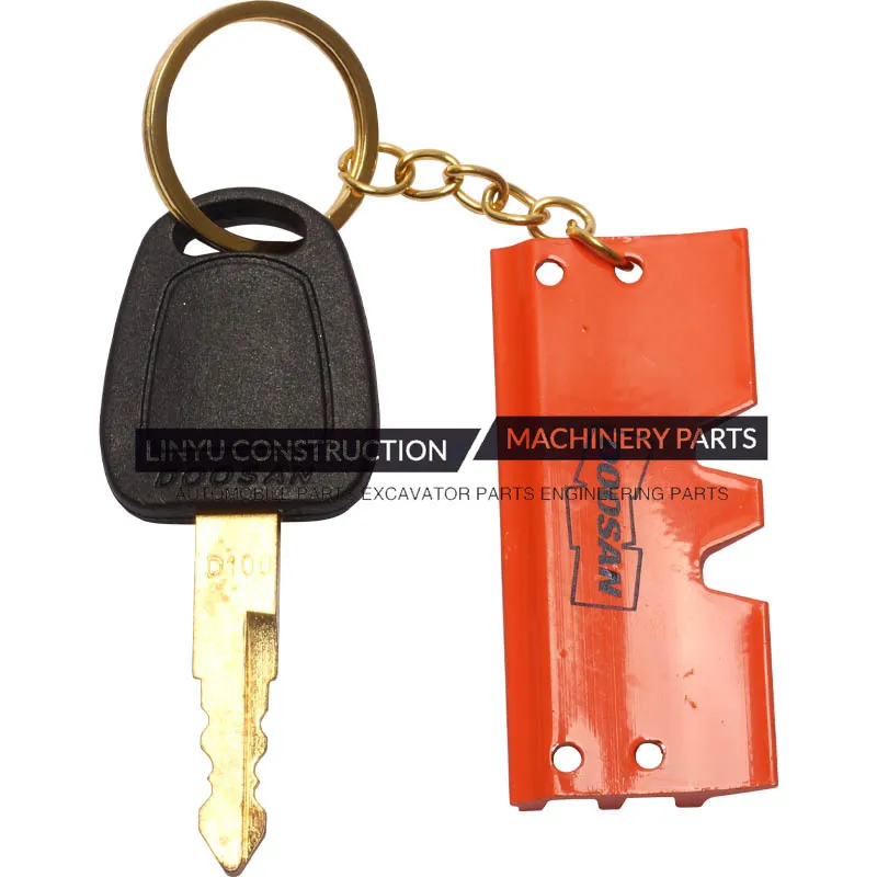 

For Daewoo Doosan DH55/60-7 Excavator Accessories Driver's Door Lock Ignition Key Keychain