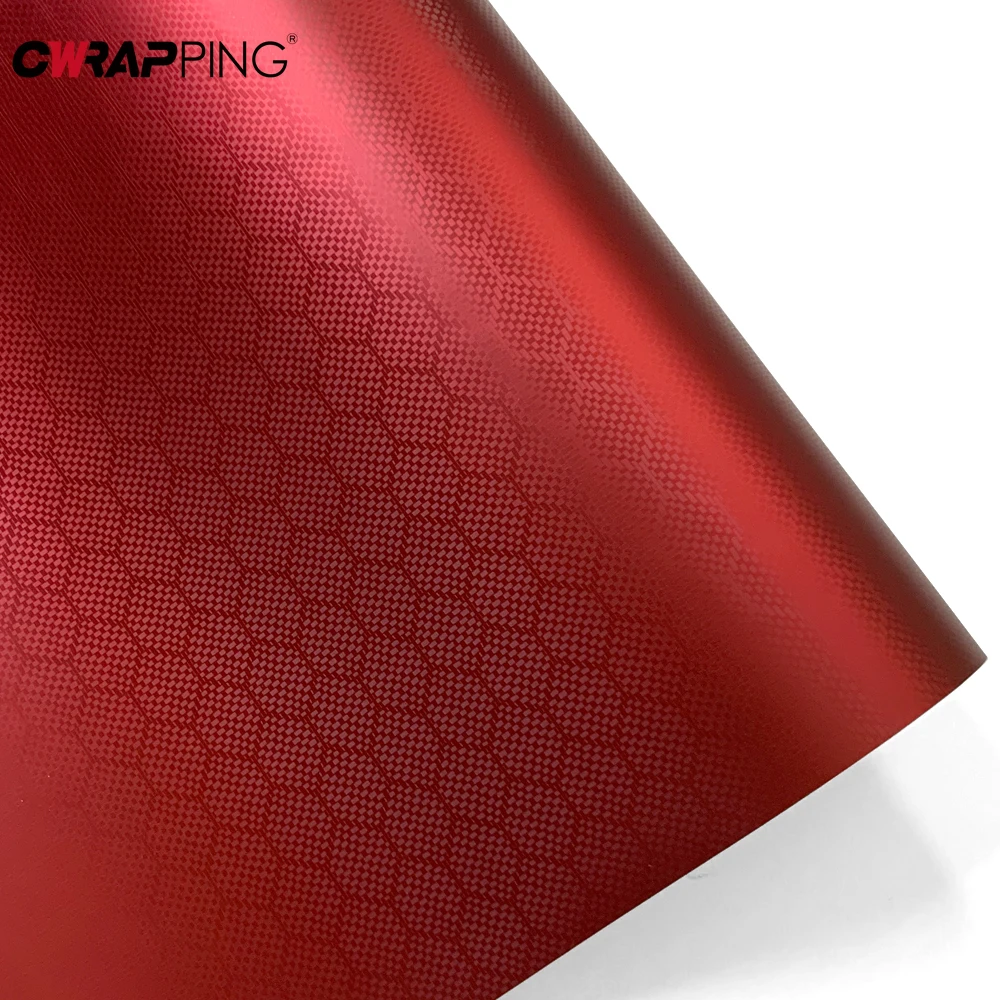 Car Color-changing Film Vinyl Forged Carbon Fiber Film Auto Interior and Exterior Anti-scratch Diamond Pattern Matte Car Sticker