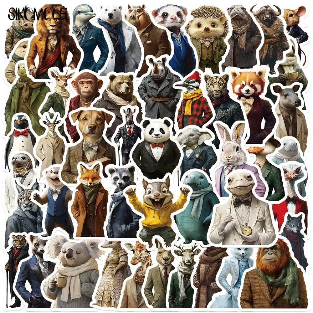 10/50/100 pçs dos desenhos animados bonito antropomórfico animal moda adesivos estéticos diy crianças viagem bagagem graffiti adesivo pacote