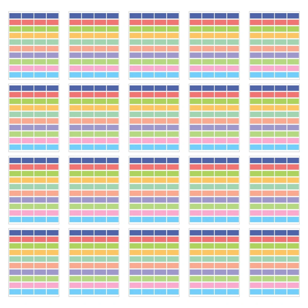 

20 Sheets Waterproof Sticker Marking Classification Decals Tag Label Note Stickers