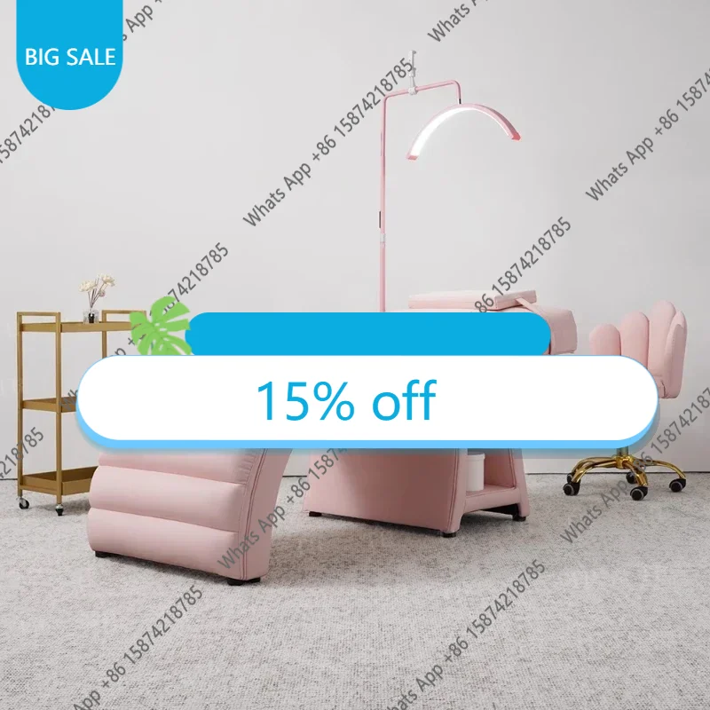 

68Special Net Red High-end Spa Massage Bed Eyelash Bed S-shaped Beauty Beauty Salon Minimalist Pink Salon Furniture Massage Bed
