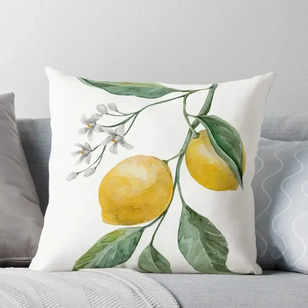 

Lemon Branch Throw Pillow luxury sofa pillows Custom Cushion Photo Custom Cushion pillow