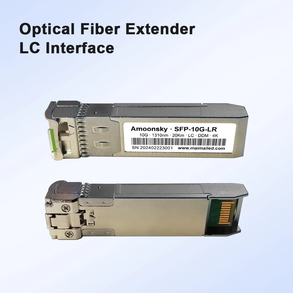 

Amoonsky 10G SFP Fiber Module 10Gb/s Single-Module Optical Transceiver Compatible with Novastar Processor Single Fiber Option