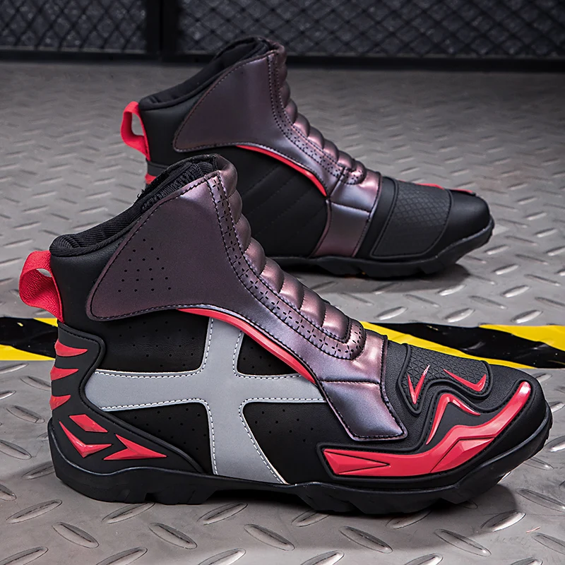 

Мотоциклетные мужские защитные ботинки для отдыха, четырехсезонная удобная обувь для бездорожья, защита от падения, мотоциклетная обувь