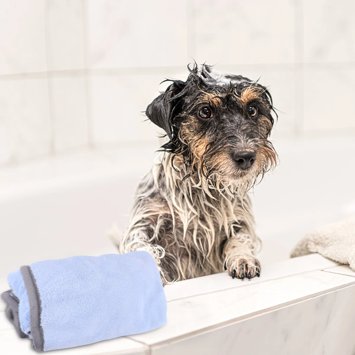 

Pet Absorbent Quick-drying Bathrobes Puppy Dog Towel for Dogs Small Luxury Absorber