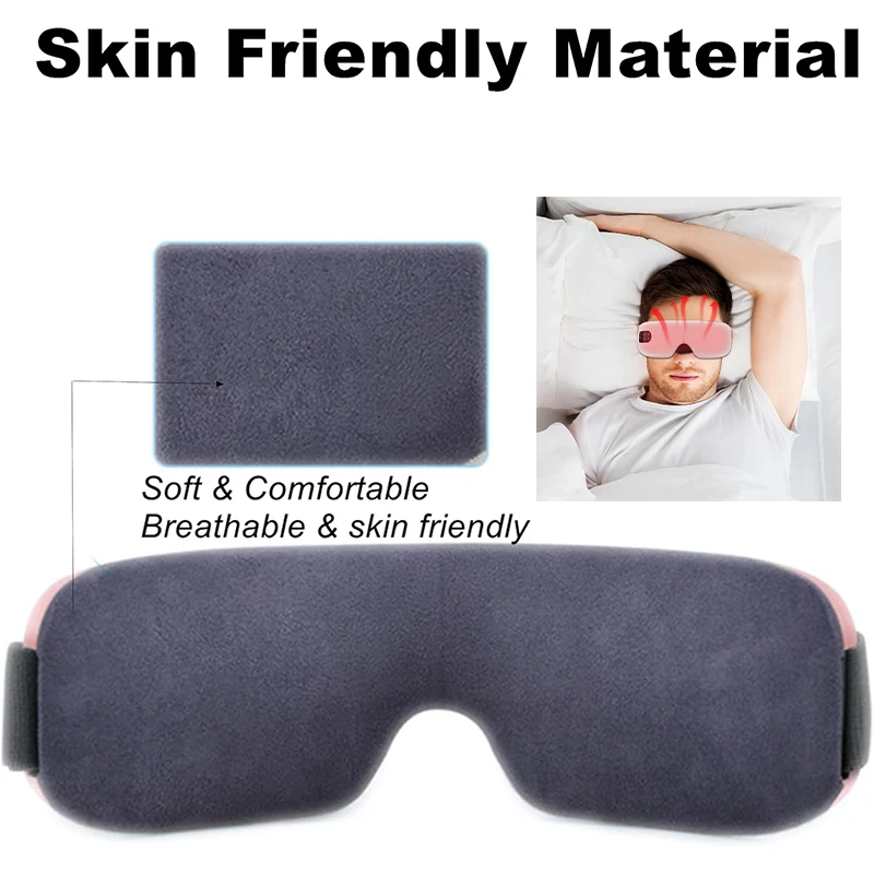 Eye Massager Heating Vibrator Massager Smart Vibration Eye Care Compress Bluetooth Music Eye Mask Massage Relax Fatigue Portable