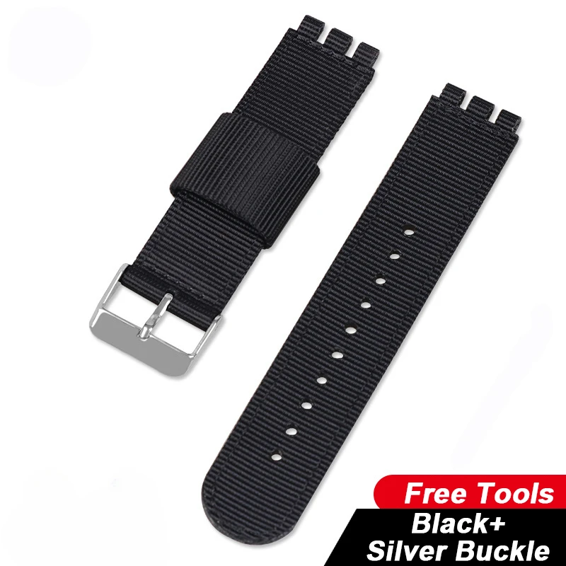 17mm 19mm 20mm Fabric Nylon Watchband for SWATCH Bracelet Wristband Replacement Women Men Watch Accessories Nylon Strap