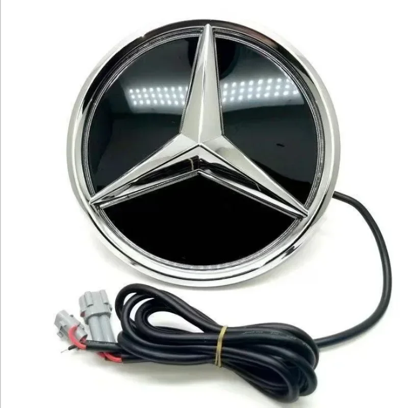 

Hot Car Front Grill Logo Light mirror face LED Badge Emblem Luminous Decorative Light For Mercedes Benz W213 E-Clas Car Sticker