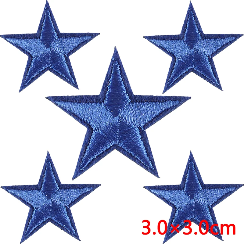 10 Stück Eisen auf Patches fünfzackigen Stern für Kleidung Lot Bulk Großhandel bestickt süße kleine Jacke Thermocollant Mochila nähen – Detail 12