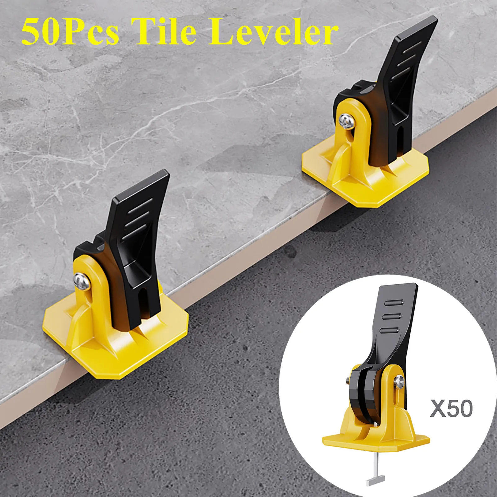 50Pcs Tile Leveler Positioning Artifact Leveler Locator Tile Adjuster Spacers Construction Tools for Tiles with Thickness 8-12mm