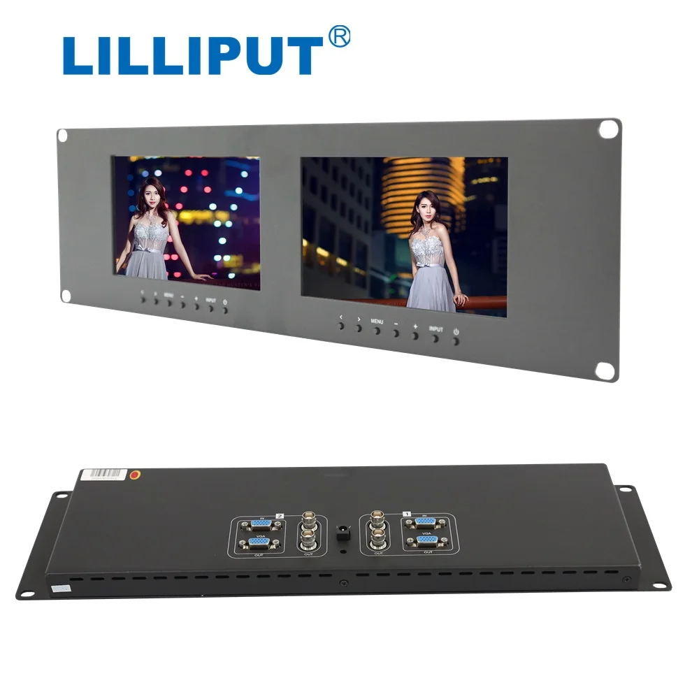 Lilliput 3U Dual VGA Rackmount Monitor Dual 7