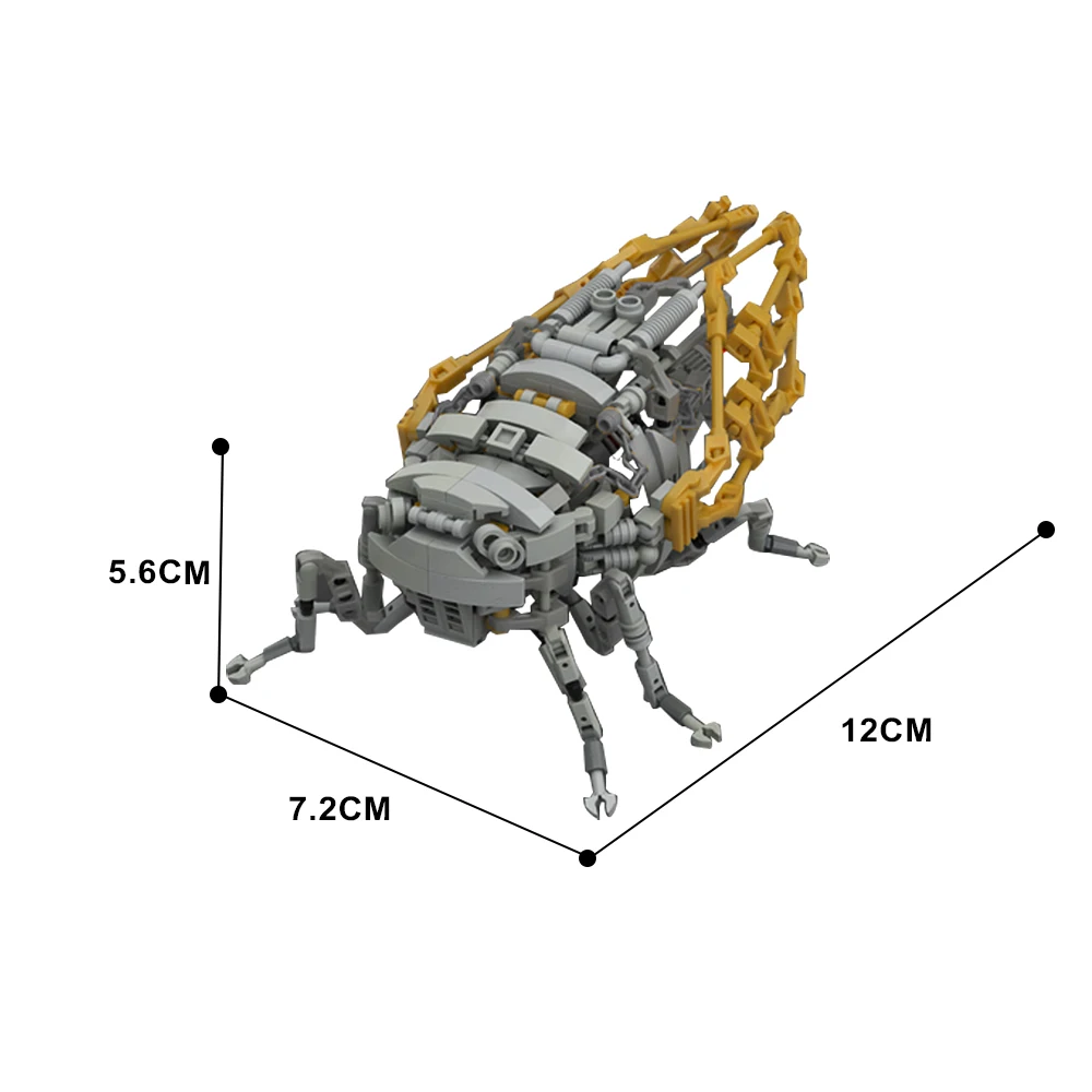 Gobricks MOC Insect Mechanical cicala Carrier Mode A Building Block set creatività creature esperimento educazione mattoni giocattoli per bambini